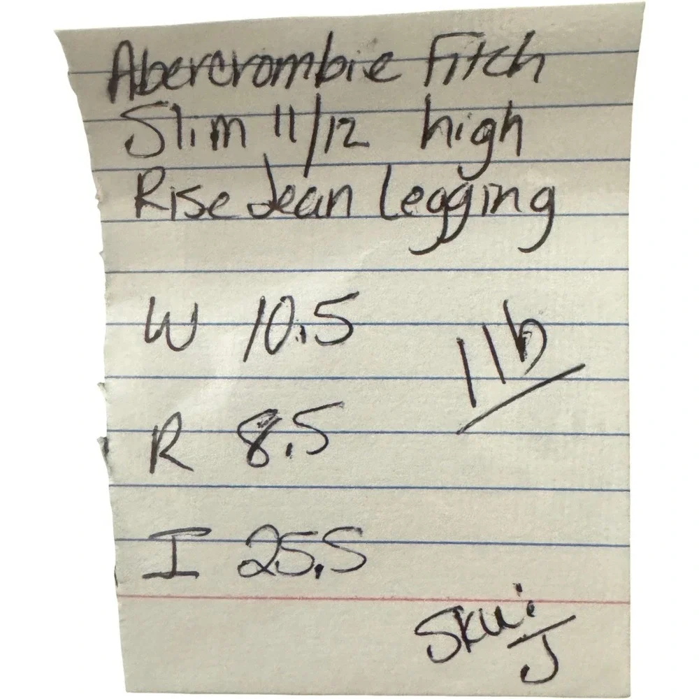 Abercrombie Kids High Rise Jean Legging 11/12 Slim Dark Wash‎ Distressed Ripped